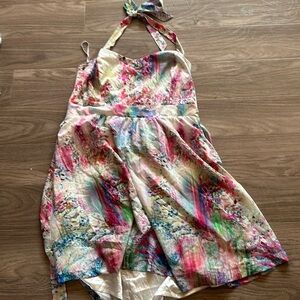 City chic XXL floral halter dress